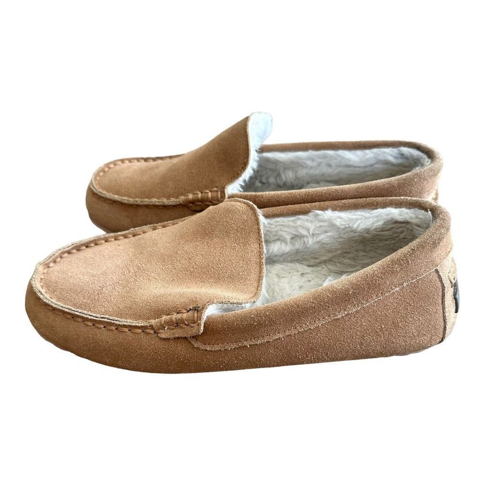 Clarks MensโVenetians Moccasin Faux Fur Lined Slipper Cinnamon Shoes Slip-On 9 M